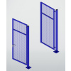 Systém deliacich ochranných stien 9200, 2-krídlové dvere, š 3000 mm, v 2950 mm, modrý