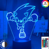 Nočná lampa do detskej izby - Sonic the Hedgehog 3D LED lôžková lampa s diaľkovým ovládaním (Sonic the Hedgehog 3D LED lôžková lampa s diaľkovým ovládaním)
