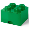 LEGO® úložný box s šuplíkem 25 x 25 x 18 cm tmavě zelená