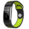 BStrap Silicone Sport Small remienok na Fitbit Charge 2, black/green SFI003C06