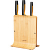 Fiskars Bambusový blok se třemi noži černý 1057555