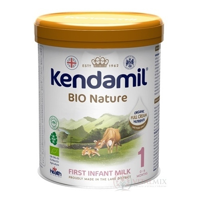 KENDAMIL 1 BIO Nature počiatočná dojčenská mliečna výživa s DHA (0 - 6 mesiacov) 800 g