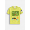 Detské bavlnené tričko Coccodrillo zelená farba, s potlačou, GAMER BOY KIDS WC5143201GBK 110