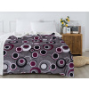 XPOSE® Mikroplyšová deka HEDVIKA s baránkom - sivá/slivková 200x220 cm, Mikroplyš s baránkom