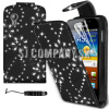 Kožený obal Samsung Galaxy Ace – Diamond Flip – čierna
