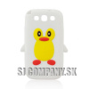 Silikónový obal Samsung Galaxy S III – Penguin – biela