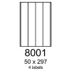 etikety RAYFILM 50x297 univerzálne biele R01008001F (1.000 list./A4) (R0100.8001F)