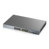 Zyxel GS1350-26HP 26portový inteligentný spravovaný CCTV PoE switch, dlhý dosah, 375W, 24x GbE, 2x combo RJ45/SFP GS1350-26HP-EU0101F ZyXEL