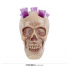 Dekorácia plastová lebka s panákmi - Halloween 20 cm - GUIRCA