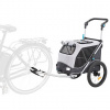 Vozík za bicykel s funkciou rýchleho skladania S 58 x 93 x 74/114 cm, nosnosť max. 15 kg, sivý