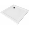 Mexen Flat štvorcová sprchová vanička slim 70 x 70 cm, biela, syfon čierna - 40107070B