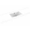 Kaldewei Silenio - Vstavané umývadlo 634x391 mm s prepadom, bez otvoru pre batériu, Perl-Effekt, alpská biela 906006003001