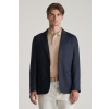 SAKO GANT SLIM GMNT DYE LINEN BLAZER EVENING BLUE