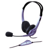 GENIUS sluchátka s mikrofonem HS-04S, drátové, 3.5mm Jack, fialová 31710156101