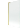 Mexen Next L, 1-krídlová vaňová zástena 100 x 150 cm, 6mm číre sklo, zlatý matný profil, 895-100-000-03-00-55