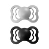 BIBS Supreme symetrické cumlíky z prírodného kaučuku 2ks - veľkosť 1 (Cloud / Black)