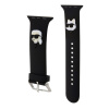 Karl Lagerfeld Karl and Choupette Head NFT Řemínek pro Apple Watch 42/44/45/49 Black KLAWLSLKCNK