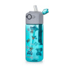 OXYBAG 9-18723 Smile Animal, fľaša na pitie s výsuvnou slamkou 450ml, transparentná tyrkysová