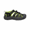 Detské trekingové sandále Keen Newport H2 Black/Lime green na leto (1009942) 25/26