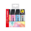 STABILO Boss Original Pastel 70/4-1 zvýrazňovače, šírka stopy 2-5mm, zrezaný hrot, pastelové (4 farby)