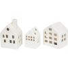 Dekorácia keramické svietiace domčeky sada 3 ks KO-DD1000520