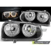 Predné svetlá Volkswagen Golf 3, 1992-1998, Angel Eyes, čierne black