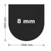 LIENBACHER Podkladové čierne sklo ATHINA BLACK pod krbové kachle, 8mm čierne prevedenie, s fazetou 20mm