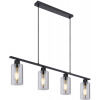 Globo Lighting Hadera závesné svietidlo 4x60 W čierna-dymová 15465-4H
