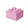 LEGO® úložný box 25 x 25 x 18 cm svetle ružová