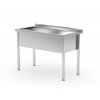 Stôl s jednokomorovou vaňou – zváraný, HENDI, Profi Line, 800x600x(H)850mm