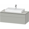 DURAVIT L-Cube závesná skrinka pod umývadlo na dosku, 2 zásuvky, 1220 x 550 x 482 mm, betón šedá matná, LC4882007070000