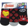 SpiderMan ponožky AVENGERS sada 3 ks černé