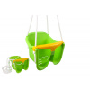 Detská hojdačka zelená plastová 33x30x28cm nosnosť 25kg v sieti 12m+