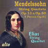 Mendelssohn: String Quartets, Op. 13 & Op. 80/4 Pieces, Op. 81 (CD / Album)