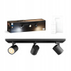 Stropná lampa LED reflektor čierna 3x 4,2W CCT PHILIPS HUE + Dimmer Switch