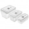 Zwilling Fresh & Save sada vákuových dóz na potraviny, sklo, 3 ks, 36803-003