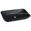 Sapho Blok umývadlo 60x35 cm obdĺžnik pultové umývadlo čierna 2401-39