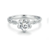 GRACE Silver Jewellery Stříbrný prsten Leticia 1 ct MOISSANITE + CERTIFIKÁT P-MSR018/54 54 (17 mm) GRA 218852445