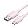 Vention CTQPF USB 2.0 A Male to C Male 3A, 1m, růžový
