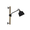 Light & Living Čierna kovová nástenná lampa s drevom Banu M - 40*14*44 cm - Light & Living
