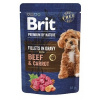 Brit Premium by Nature Adult Hovädzie mäso s mrkvou vlhké krmivo pre psa 85 g