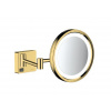 Hansgrohe AddStoris - Kozmetické nástenné zrkadlo s LED osvetlením, leštený vzhľad zlata 41790990