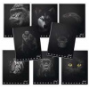 Školský zošit Pigna Monocromo Black A4, linajkový, 40 listov, mix motívov