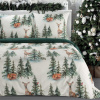 Eurofirany Vianočné bavlnené posteľné obliečky DEER 220x200 cm, 2x70x80 cm