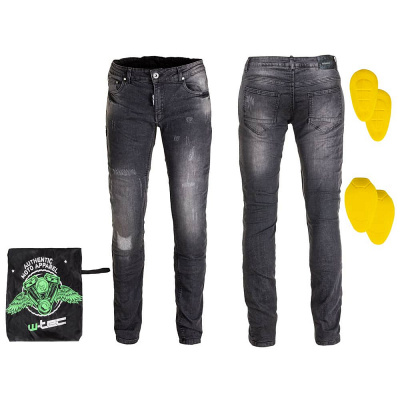 Pánske moto jeansy W-TEC Komaford Farba tmavo šedá, Veľkosť 3XL