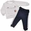 Teplaková súprava - Detské trať KOMP01_BI Veľkosť 74 NAVY BLUE, Šedá (Tracksuit ronix mikina s nohavicami set r.74)