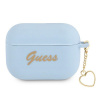 Guess GUAPLSCHSB kryt AirPods Pro modrý/modrý Silicone Charm Heart Collection (Guess GUAPLSCHSB kryt AirPods Pro modrý/modrý Silicone Charm Heart Collection)