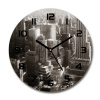 Sklenené hodiny okrúhle New York fi 30 cm