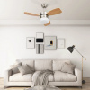 Stropný Ventilátor So Svetlom A Ovládačom 76 Cm, Tmavohnedý