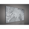 Obraz na plátne obdĺžnik - OB0243 - Čiernobiele kvety 100cm x 75cm - O1